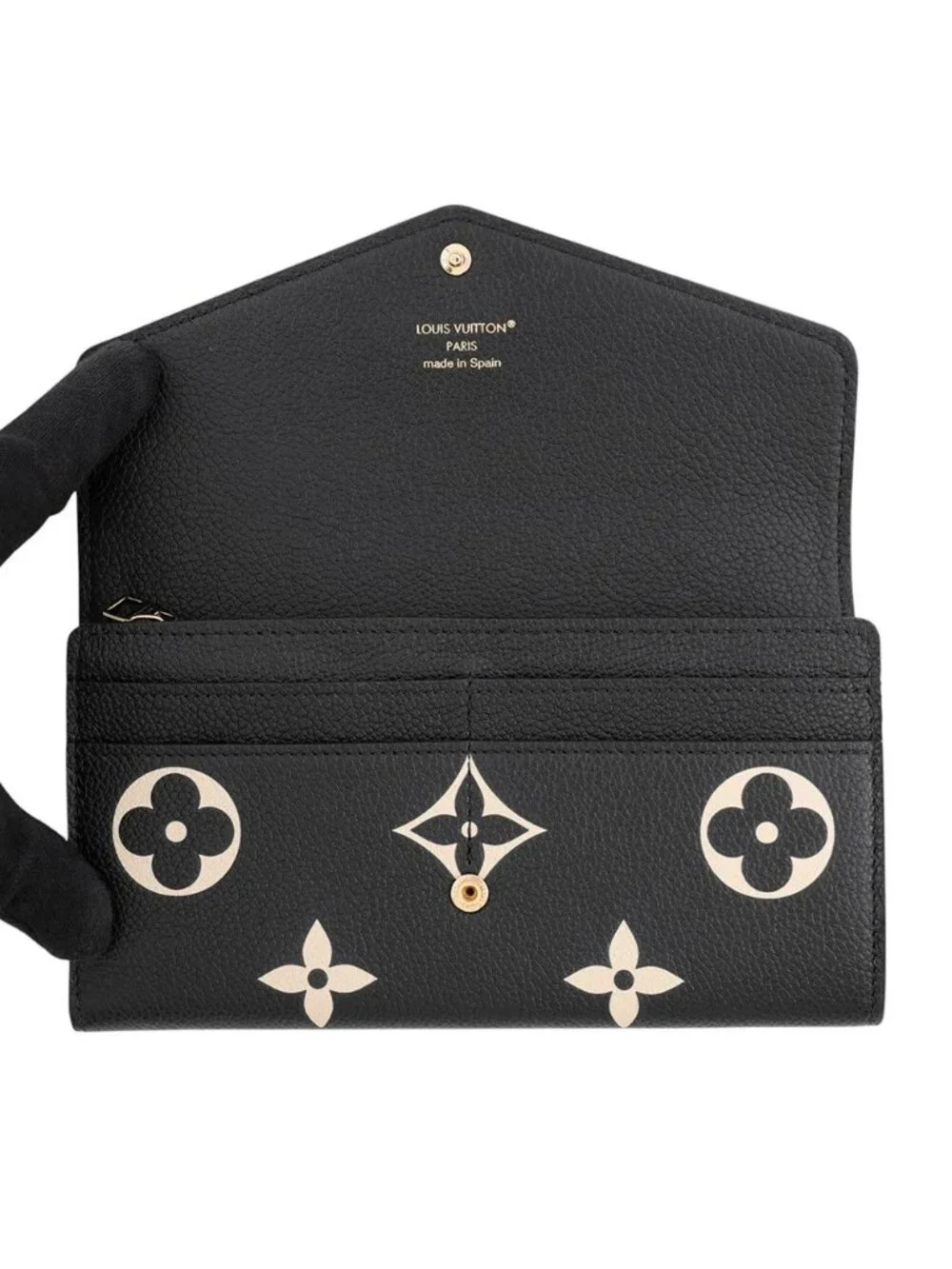 Louis Vuitton Wallet Monogram Empreinte Portefeuille Sarah Black